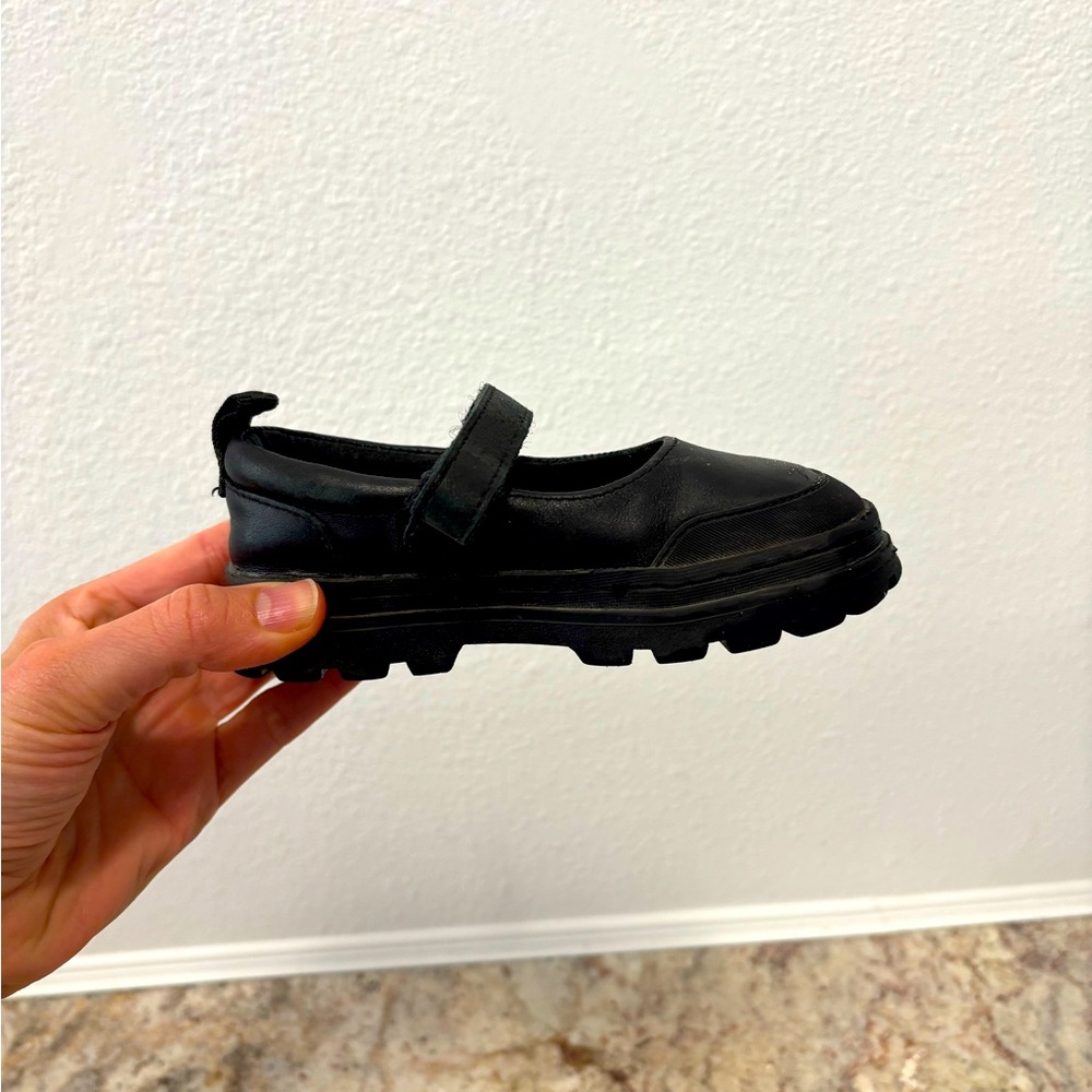 Zara leather lug sole Mary Jane shoes
